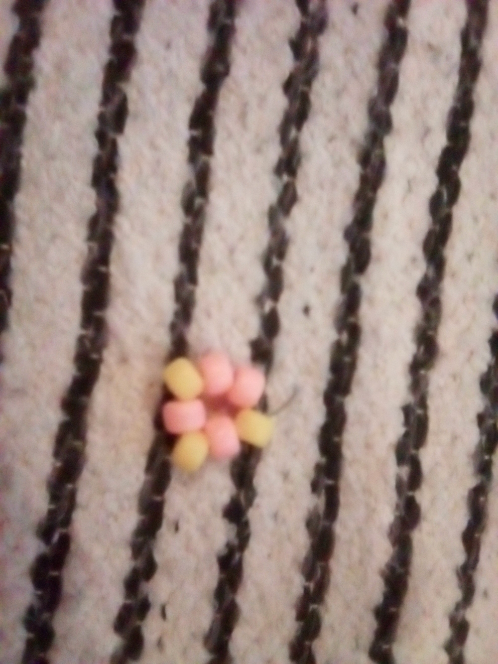 Pink & Yellow Women Accessory Beaded Accent